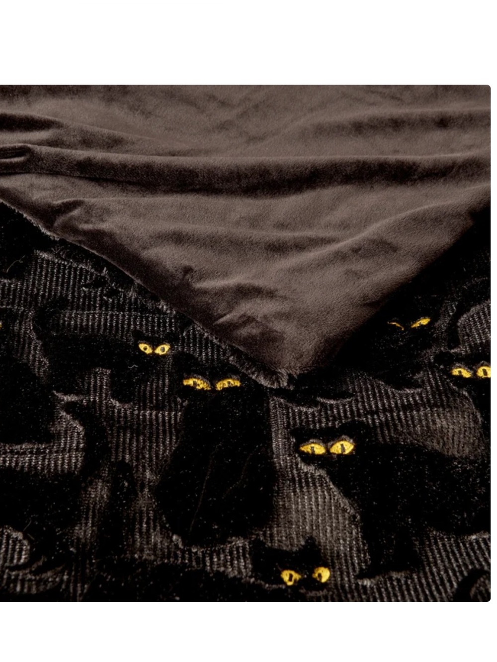 Embroidered Faux Fur Black Cats Halloween Throws Viral on Tik Tok - Costco